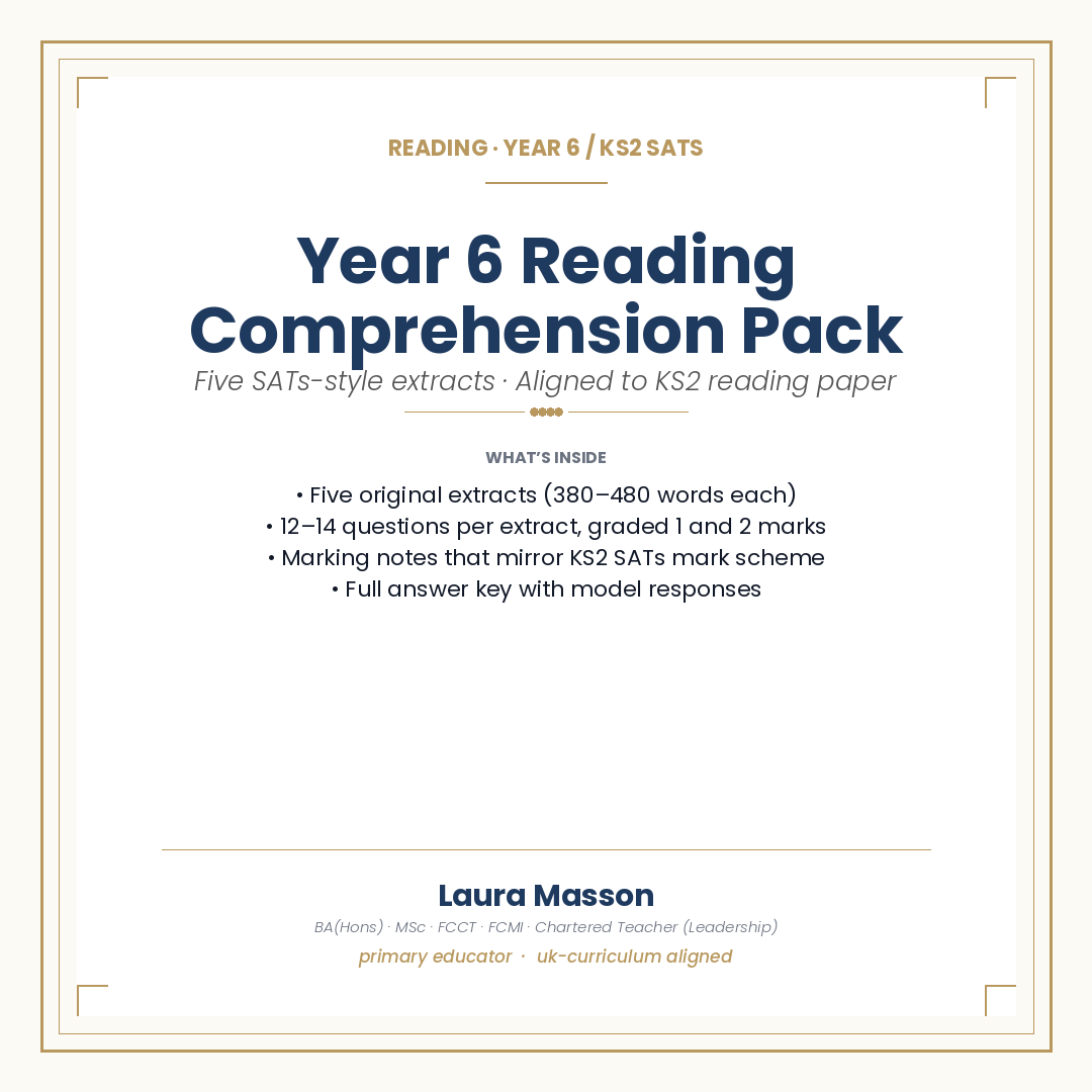 Reading Comprehension — Year 6