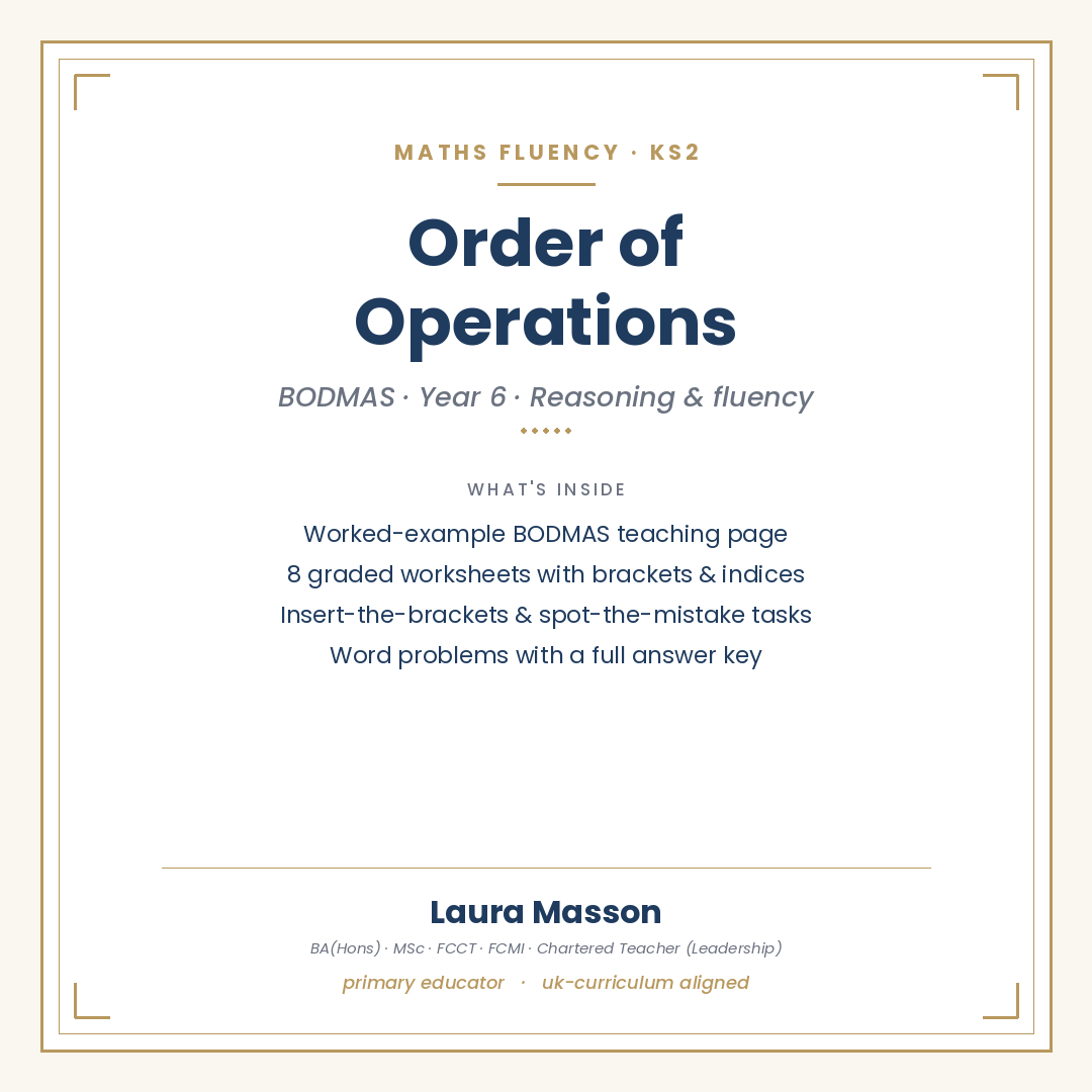 Order of Operations Pack