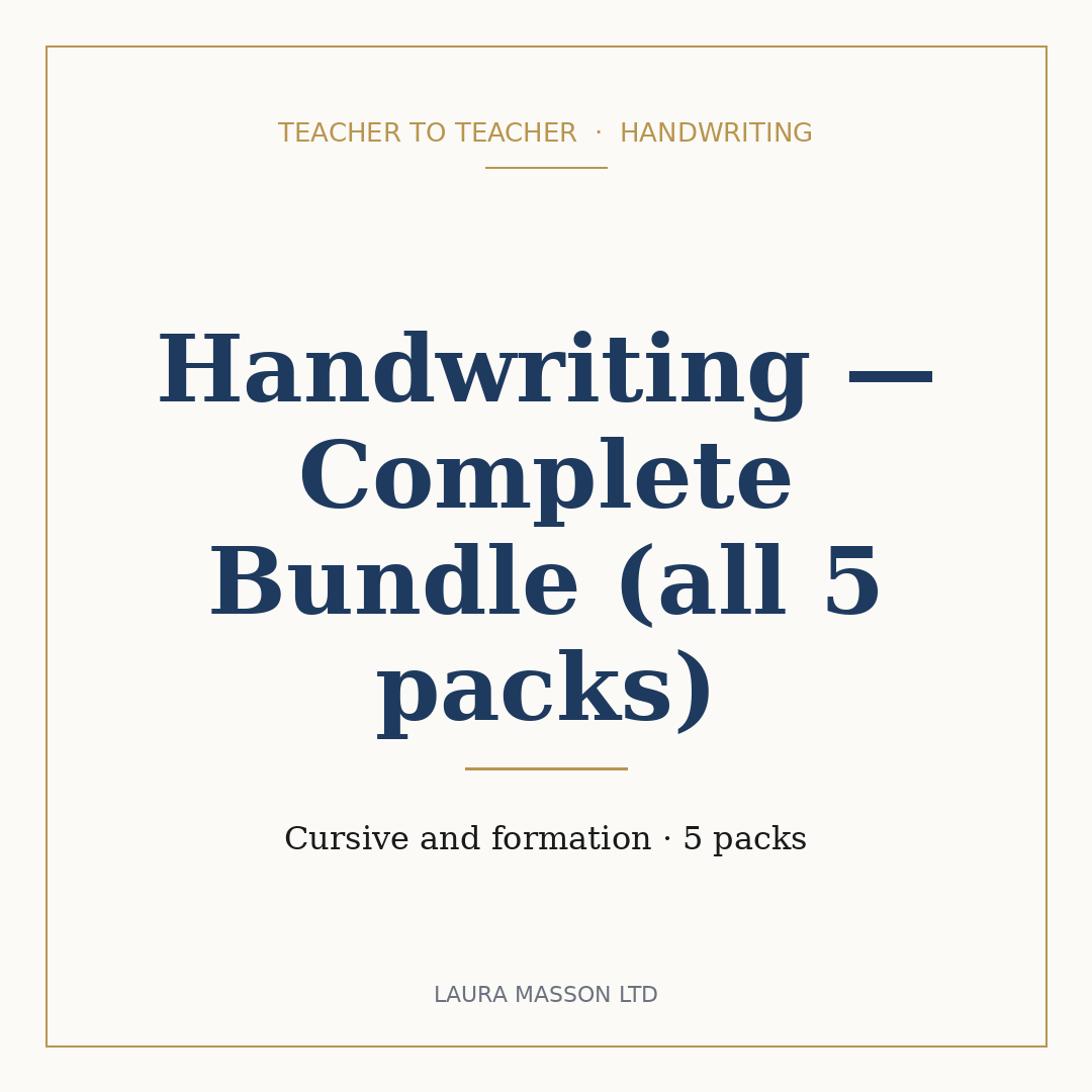Handwriting — Complete Bundle (all 5 packs)