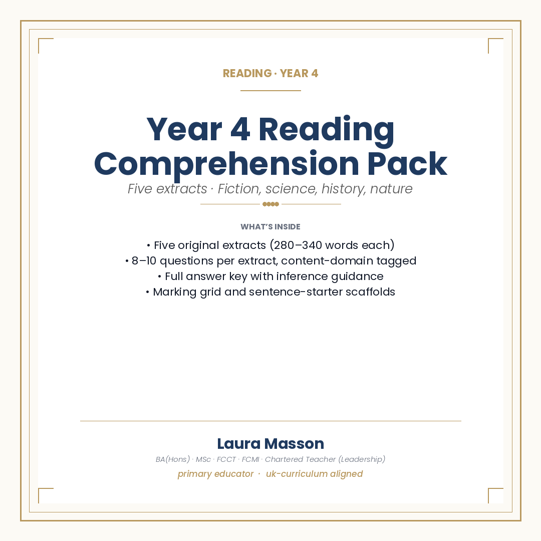 Year 4 Fiction Pack