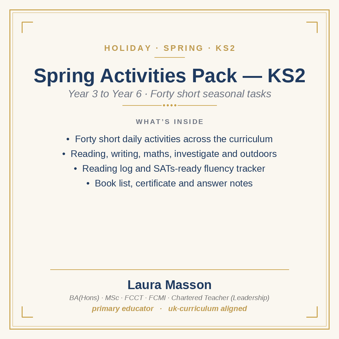 Spring Activity Pack — KS2