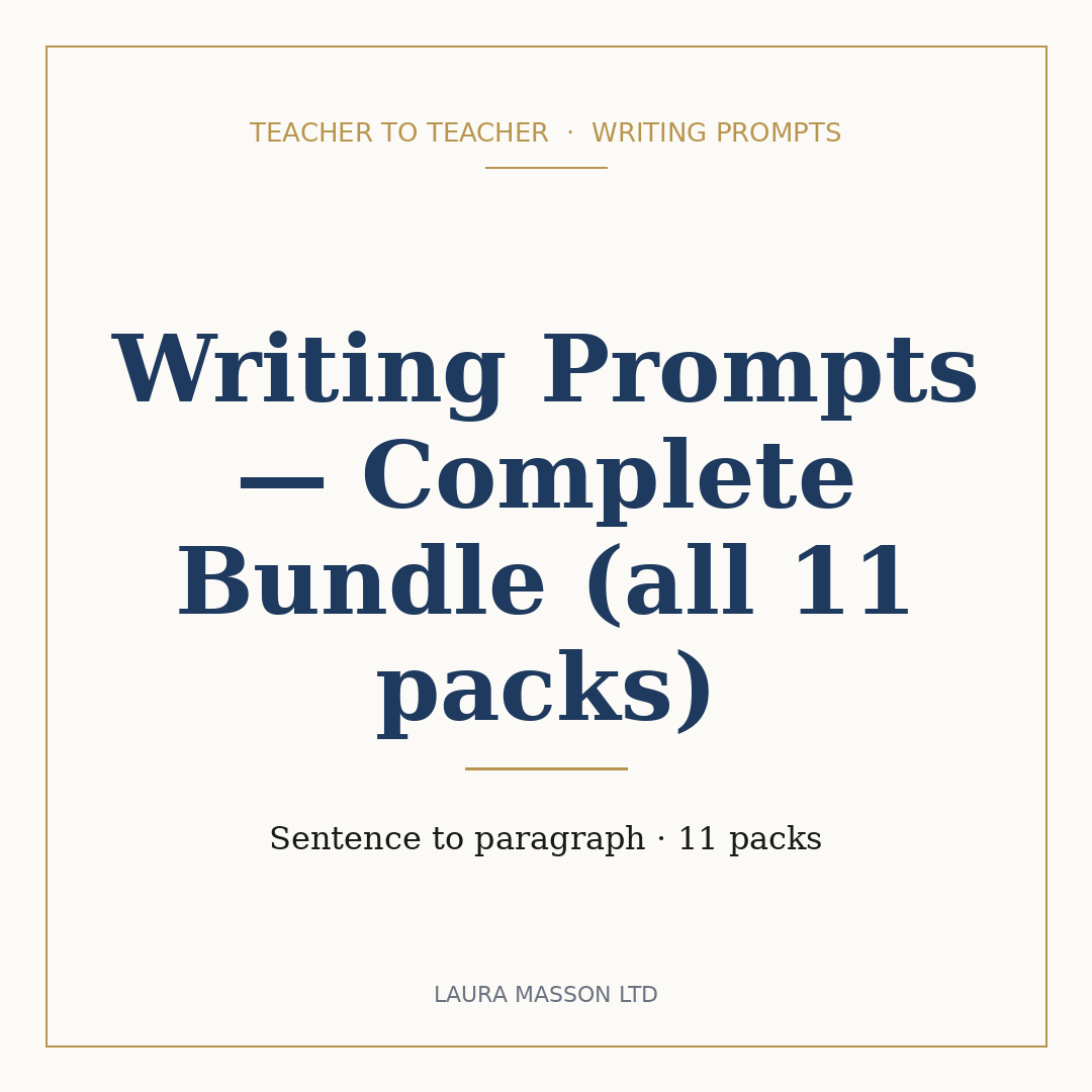 Writing Prompts — Complete Bundle (all 11 packs)
