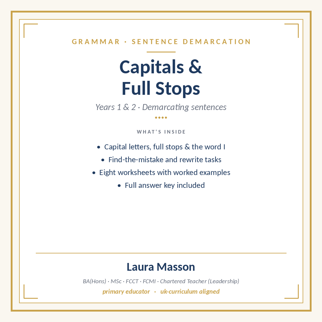 Capital Letters and Full Stops Pack