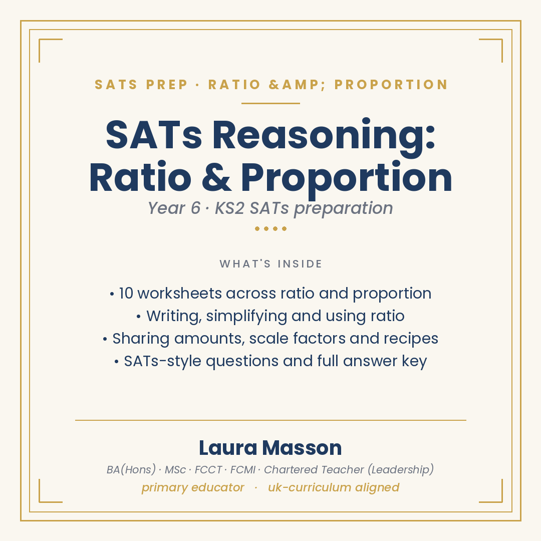 Year 6 SATs Reasoning — Ratio and Proportion