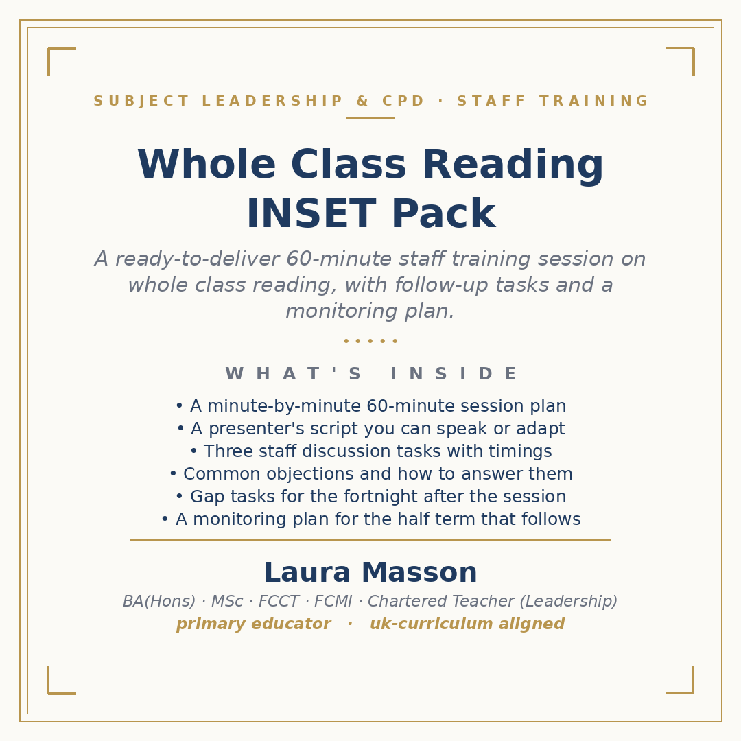 Whole Class Reading INSET Pack