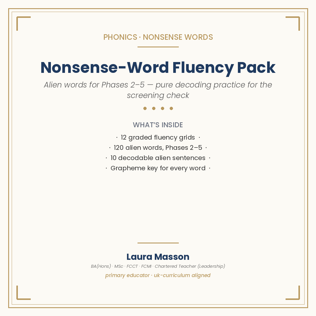 Nonsense Word Fluency Pack