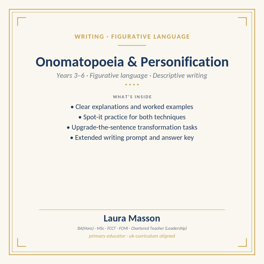 Onomatopoeia and Personification Pack