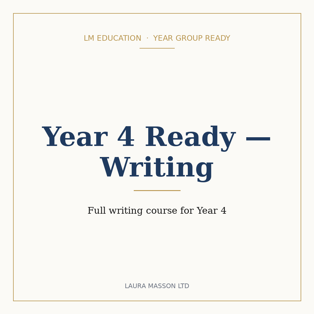 Year 4 Ready — Writing