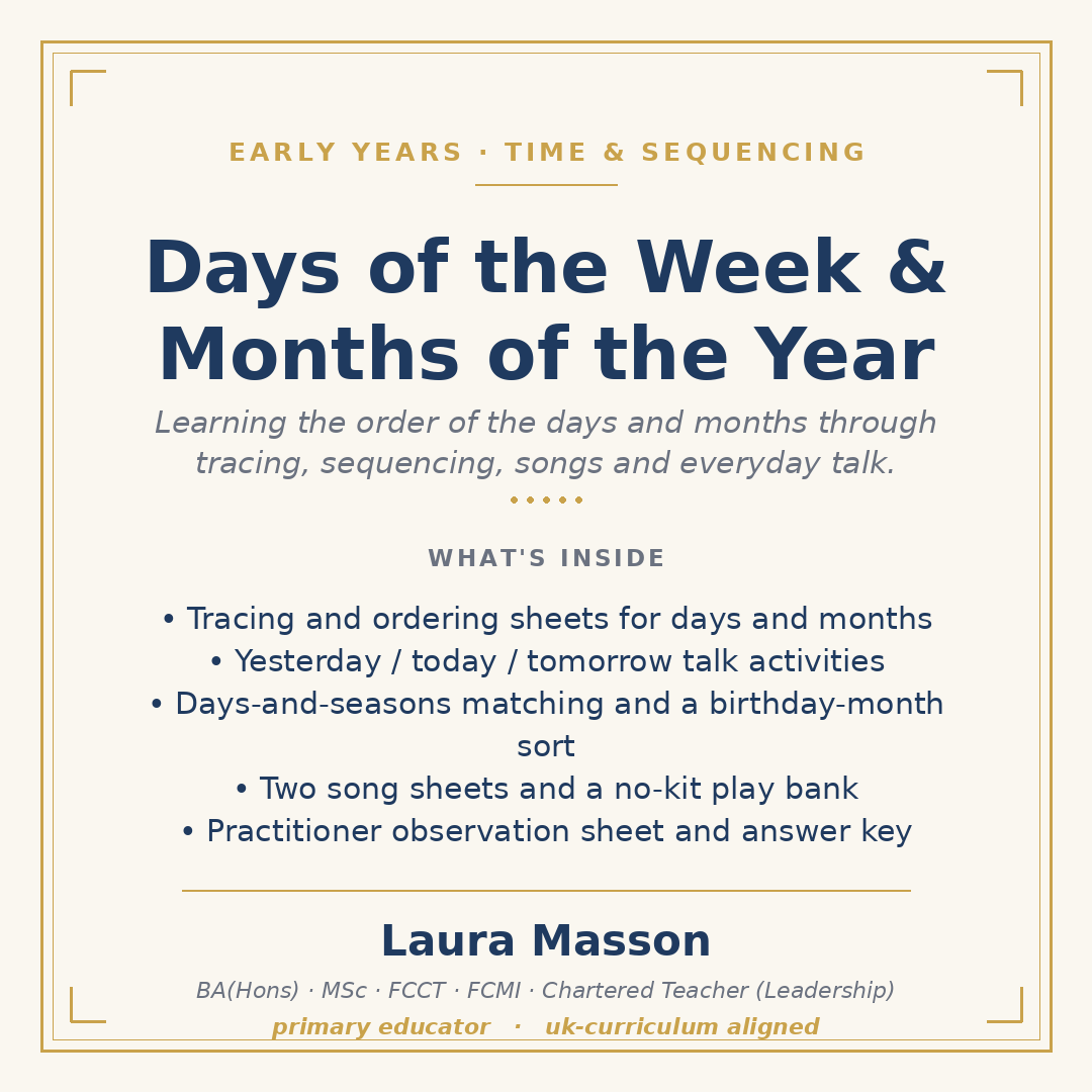 Days of the Week and Months of the Year Pack