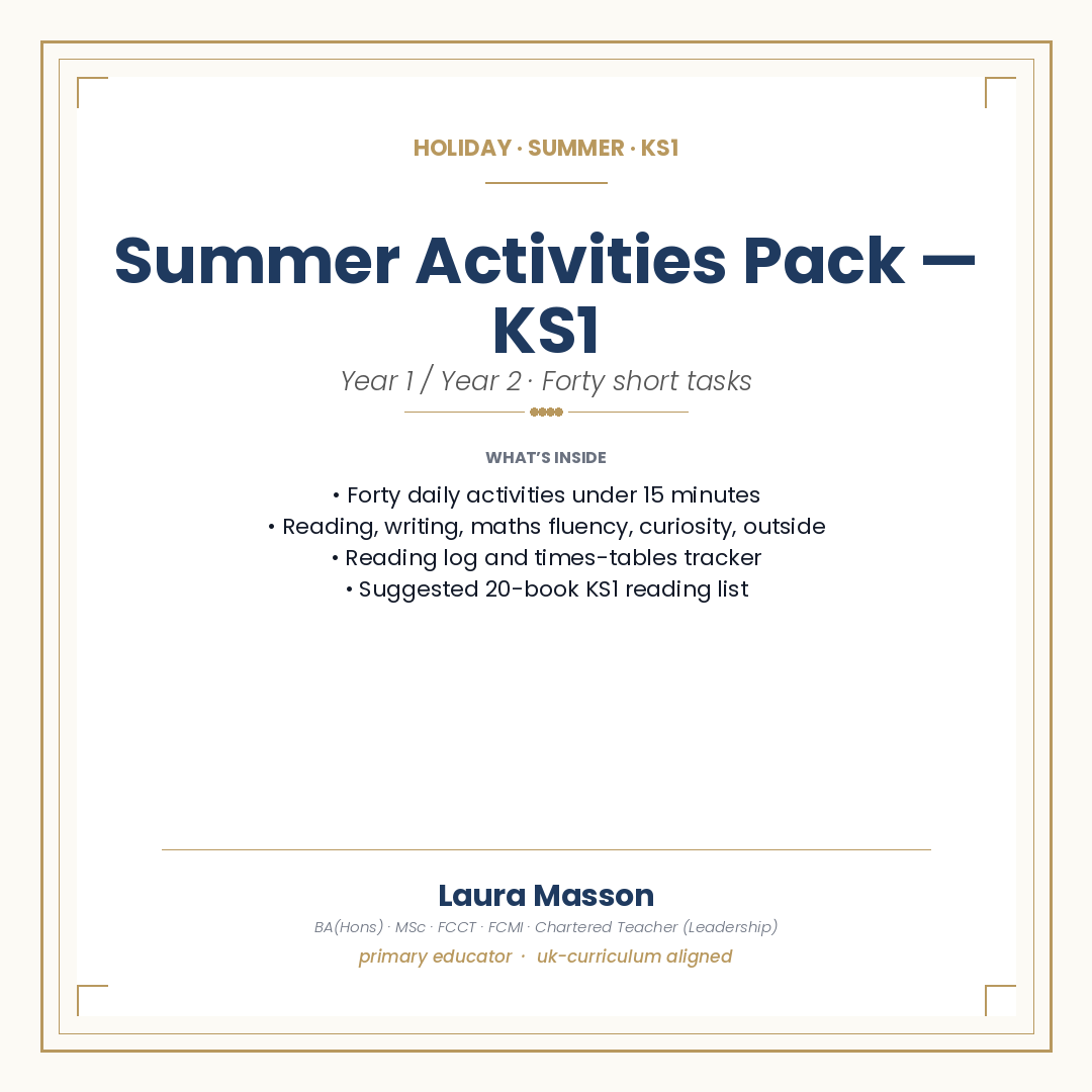 Summer Activity Pack — KS1