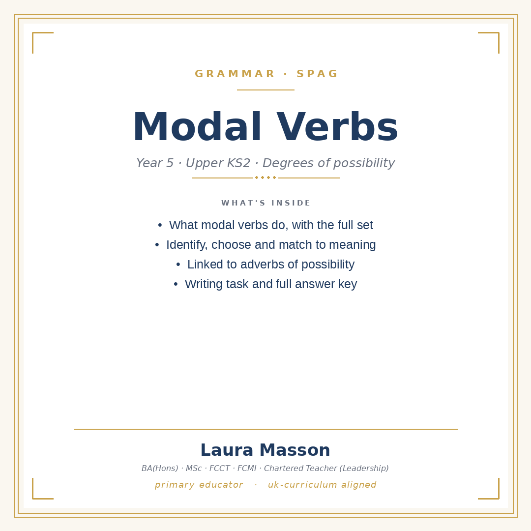 Modal Verbs Pack