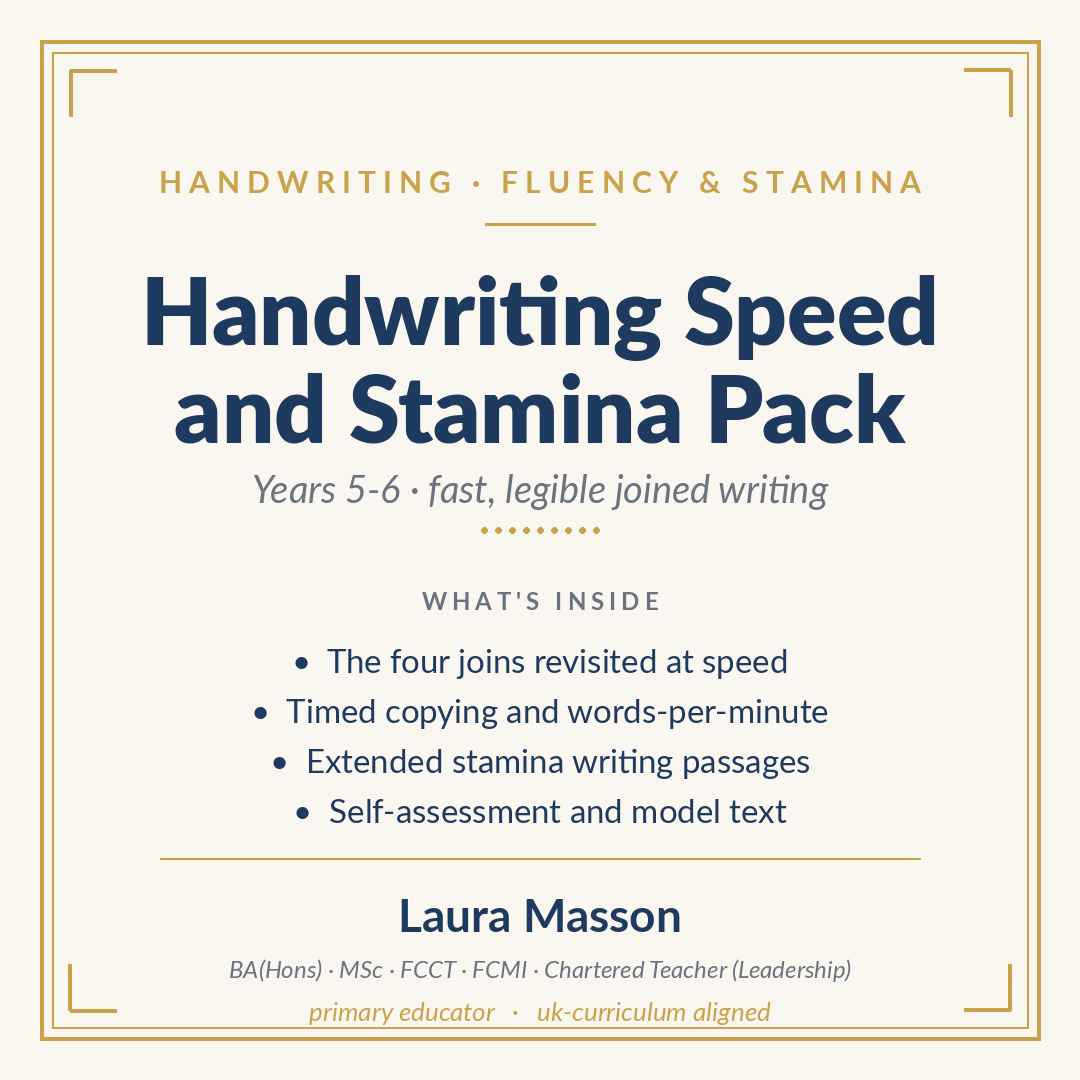 Year 5 and 6 Handwriting Speed and Stamina Pack