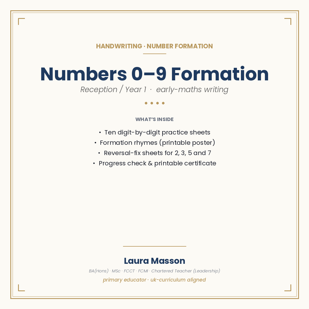 Numbers 0–9 Formation