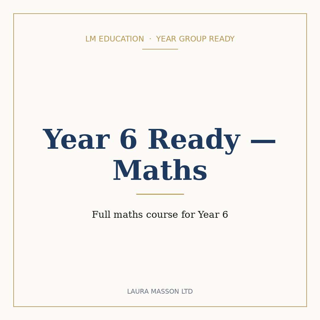 Year 6 Ready — Maths