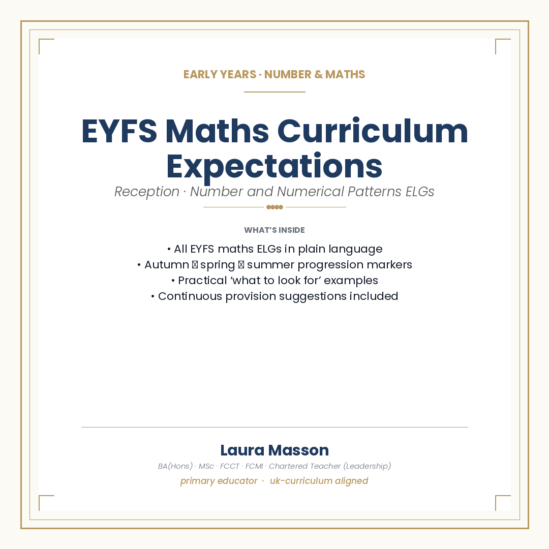 EYFS Maths Curriculum Expectations