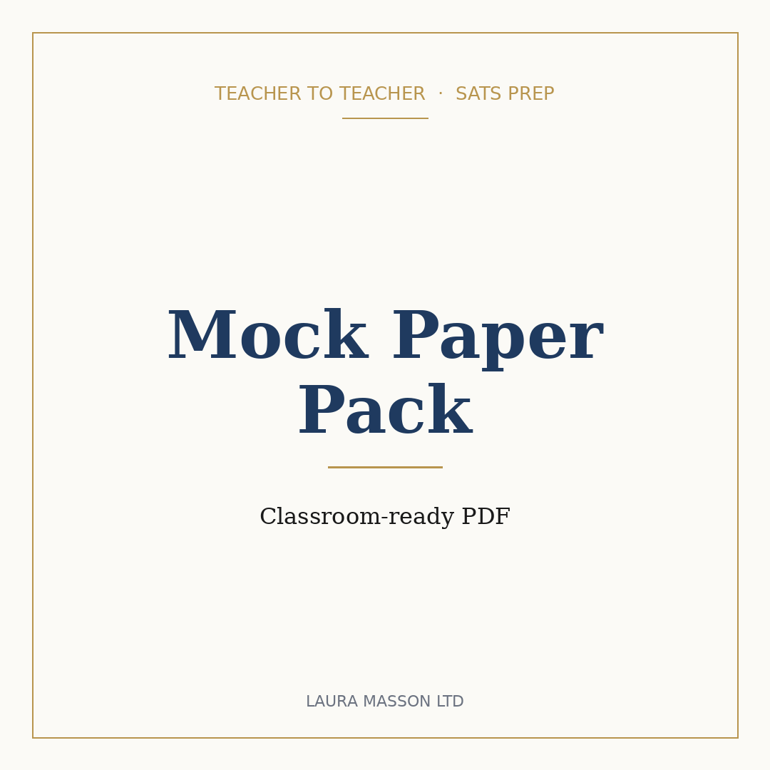 Mock Paper Pack