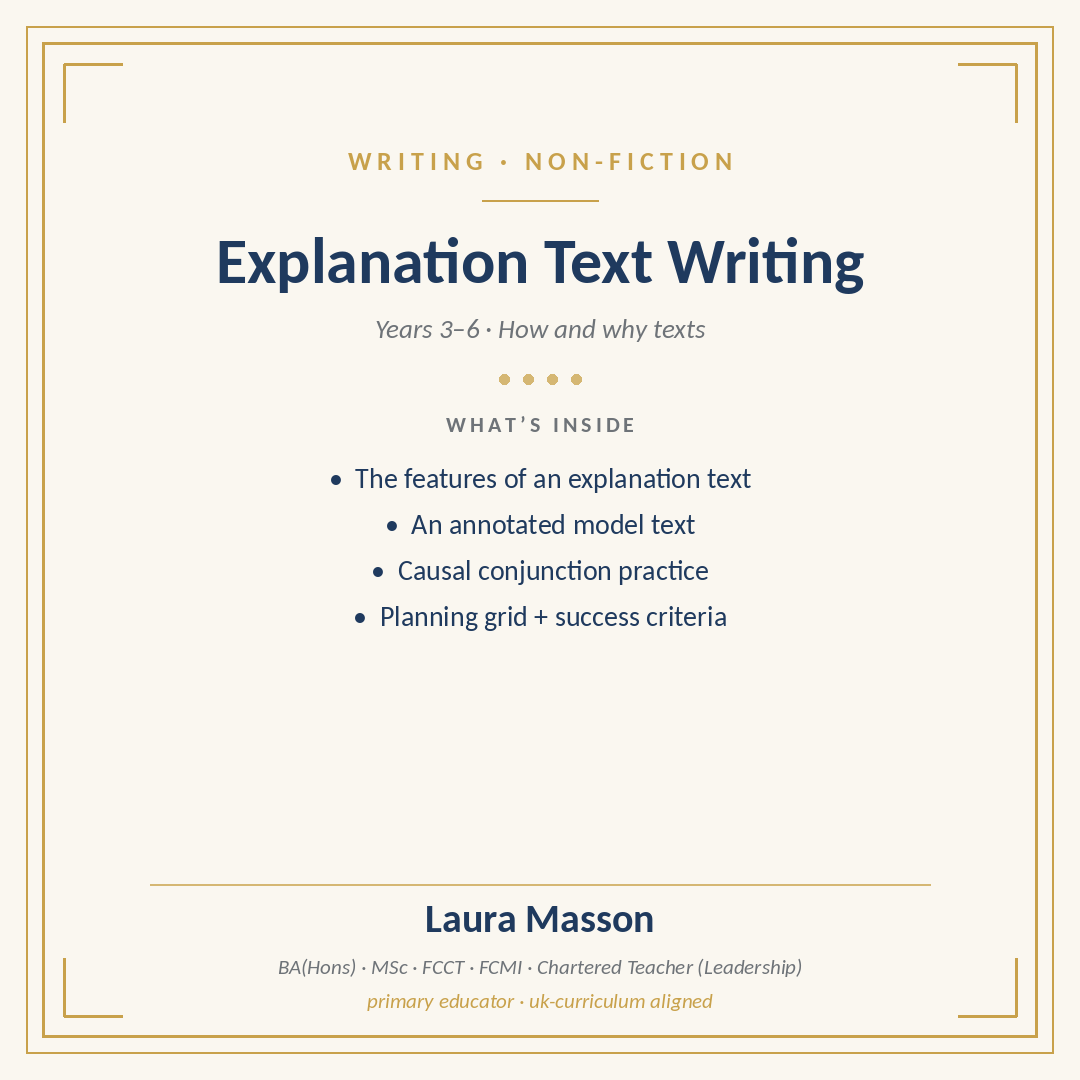 Explanation Text Writing Pack