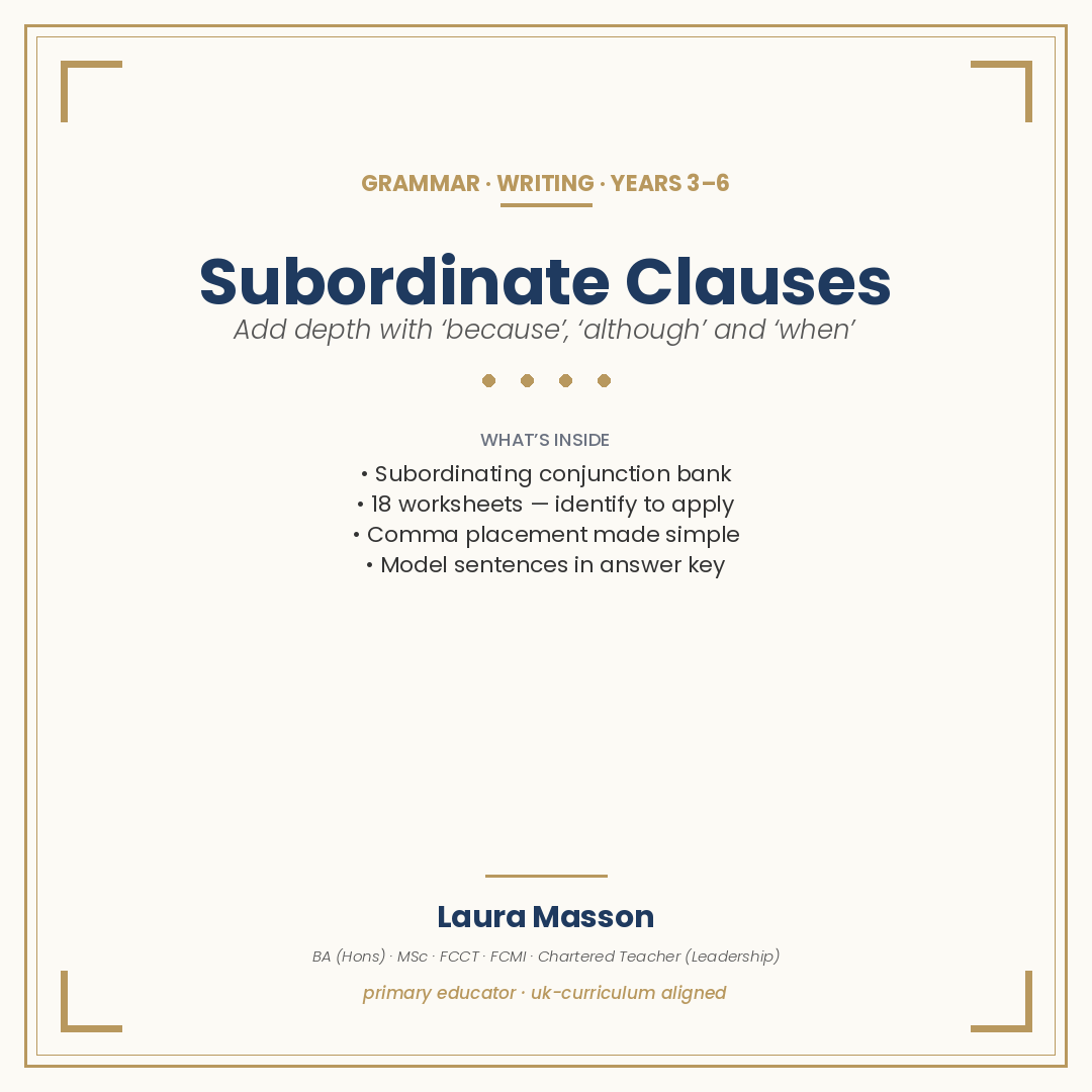 Subordinate Clauses Pack