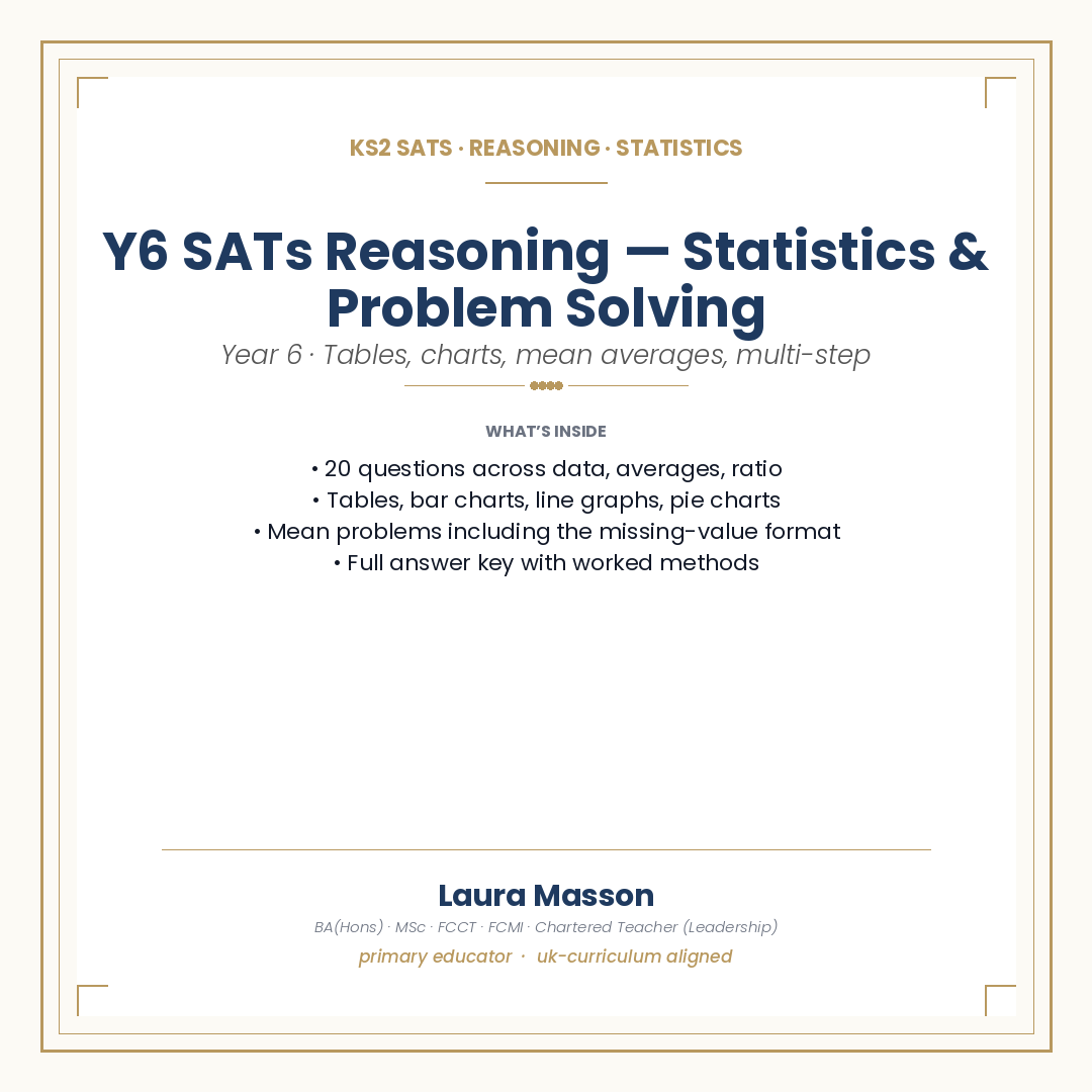 Reasoning Pack — Statistics & Problem Solving