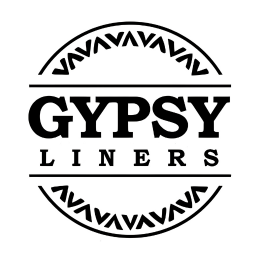 Black and white logo with a circular border, featuring the words 'TYPOSY' in large bold letters and a stylized arch of text above and below.
