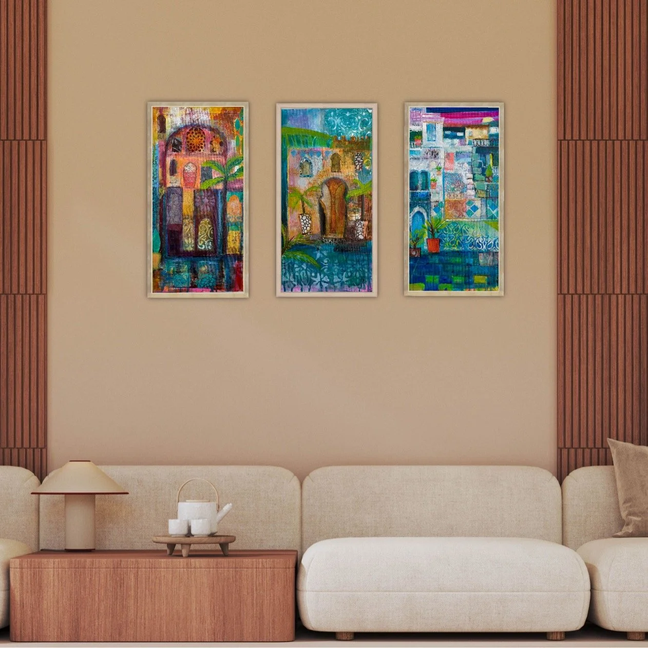 3 spanish paintings on wall.JPG