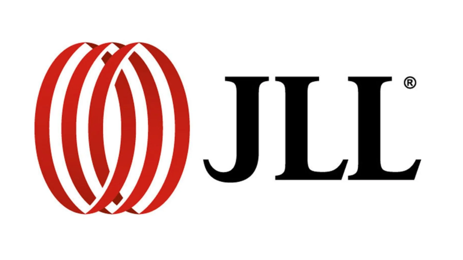 The JLL commercial real estate logo, featuring a stylized red and white spherical design next to the black uppercase letters "JLL."
