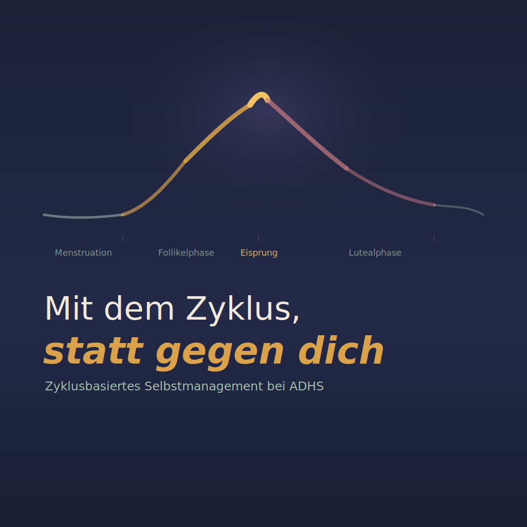 Mit dem Zyklus statt gegen dich: Warum zyklusbasiertes Selbstmanagement bei ADHS so viel verändern kann