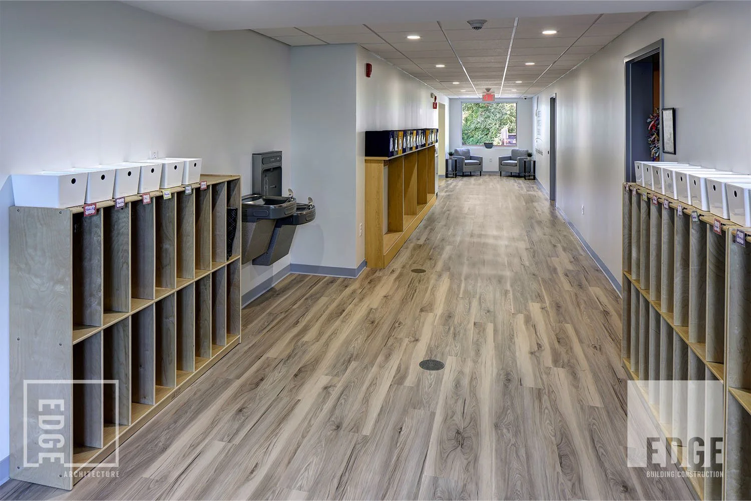 New hallway to classrooms