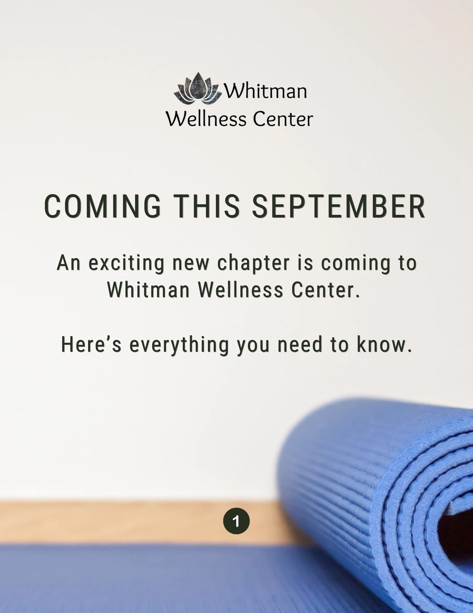 Reminders from us to you! We are so grateful that you are a part of our community. And so it is!
