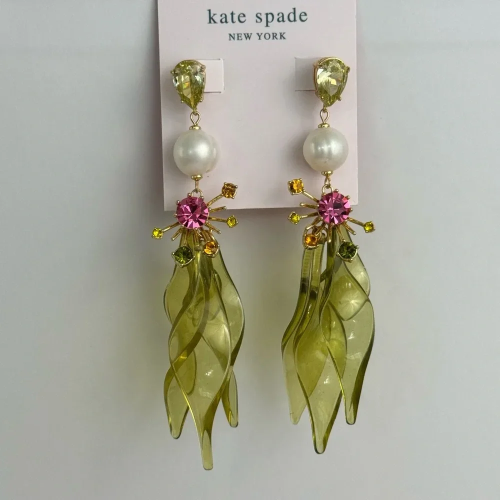 Kate Spade Rooftop Garden Statement Drop Earrings