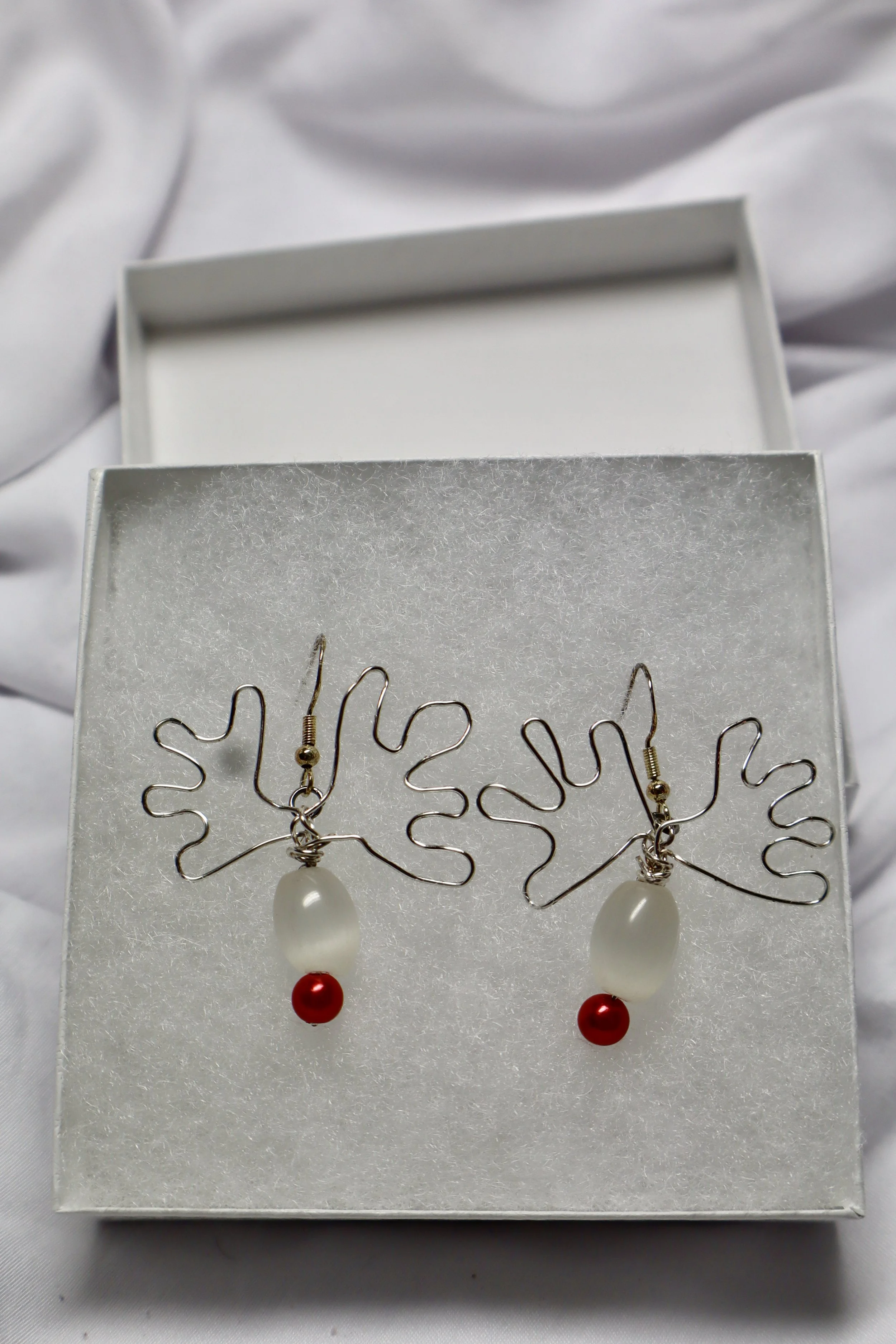 Charming Reindeer Antler Earrings #13