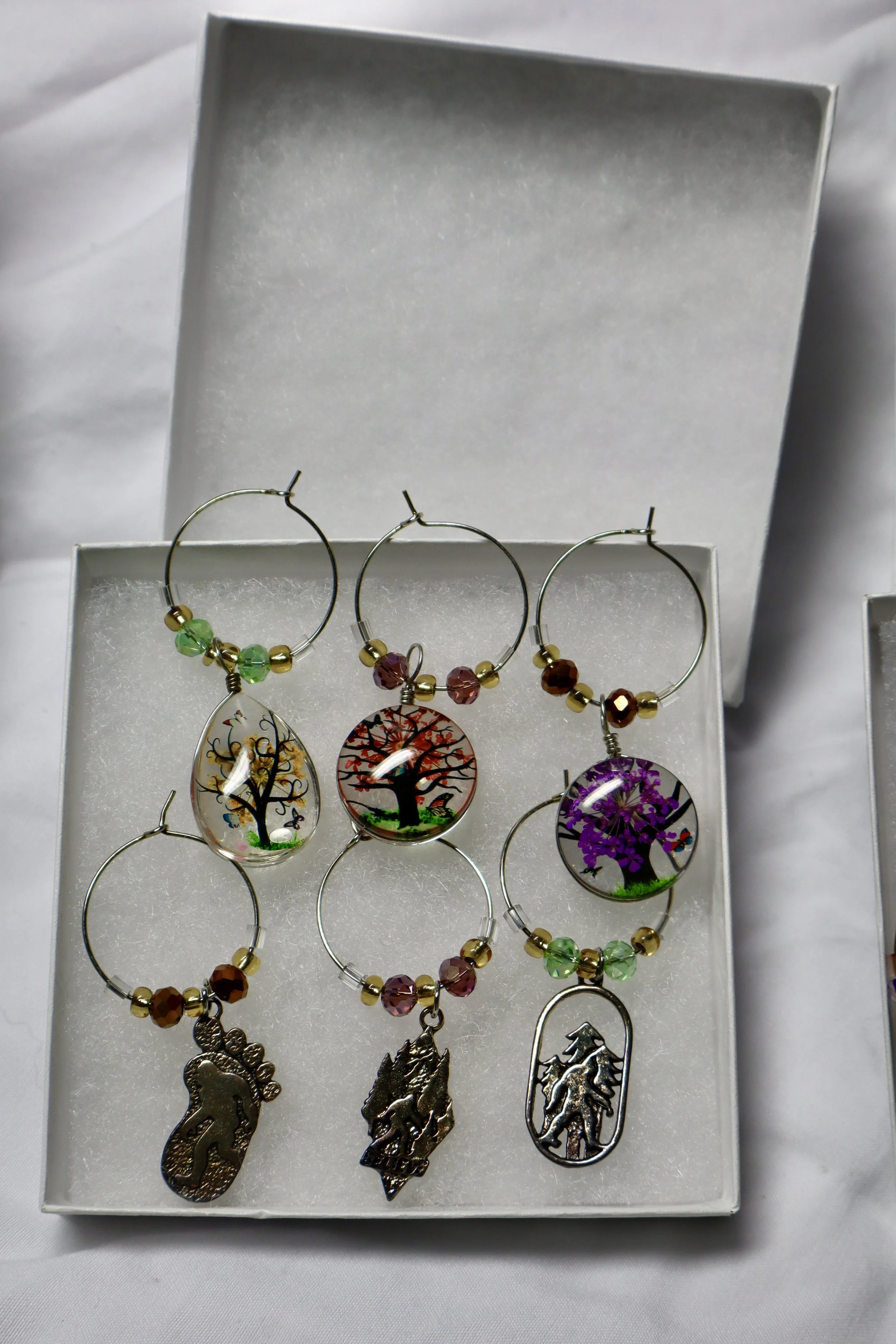 Artistic Wine Glass Charm Set-The Bigfoot Collection #2
