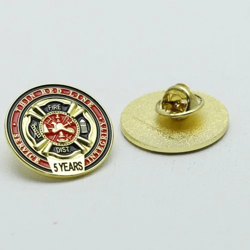 Firefighter Thin Red Line Years of Service Pins