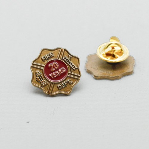 Firefighter 5 Alarm Antique Gold Years of Service Pins