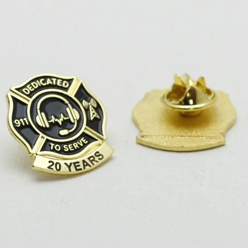 911 Dispatcher Dedicated to Serve Years of Service Pins – 5 to 30 Years.