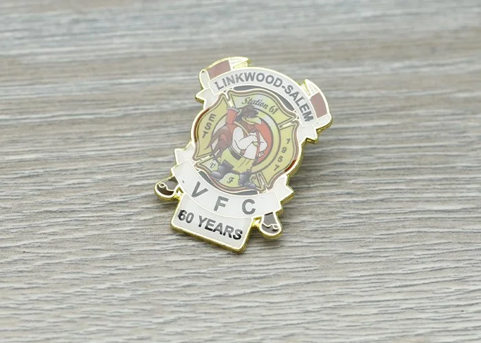 A years of service pin for Linkwood-Salem Volunteer Fire Company celebrating 60 years.