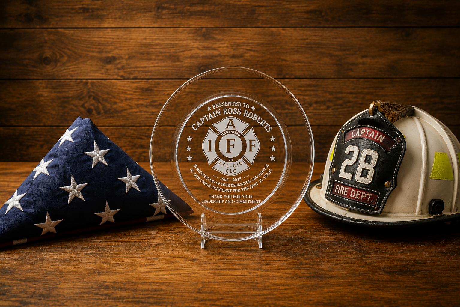 Commemorative Glass Plate Award