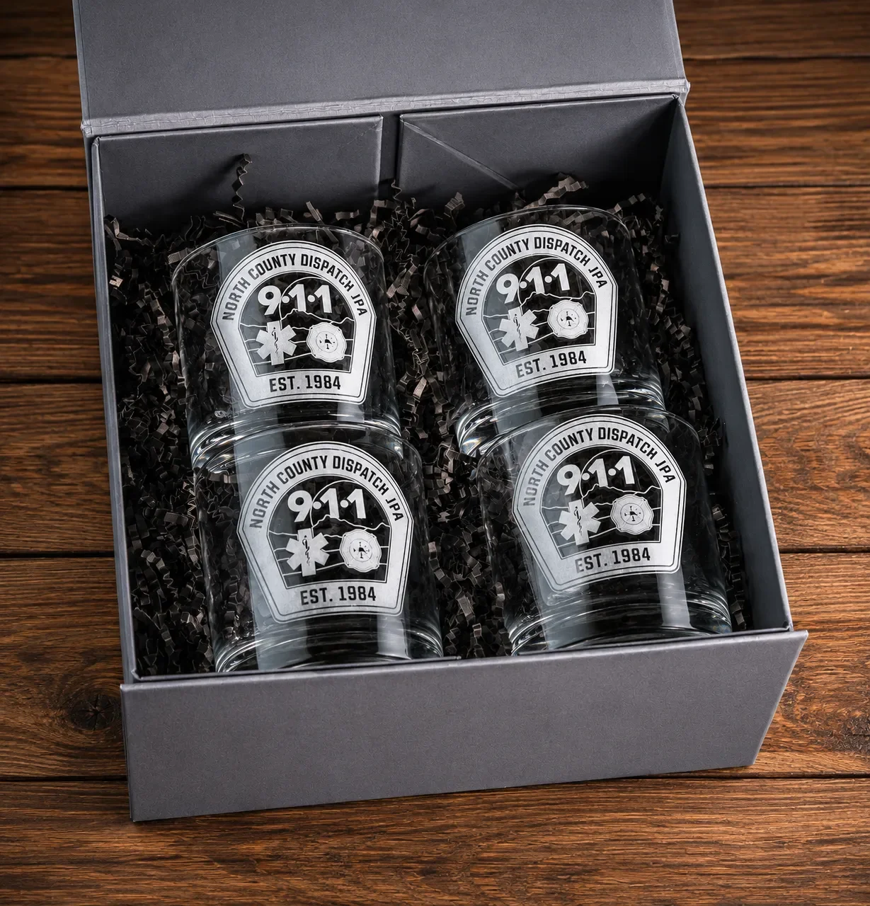 Customized Premium Whiskey Glass Set - Set of 4 Glasses
