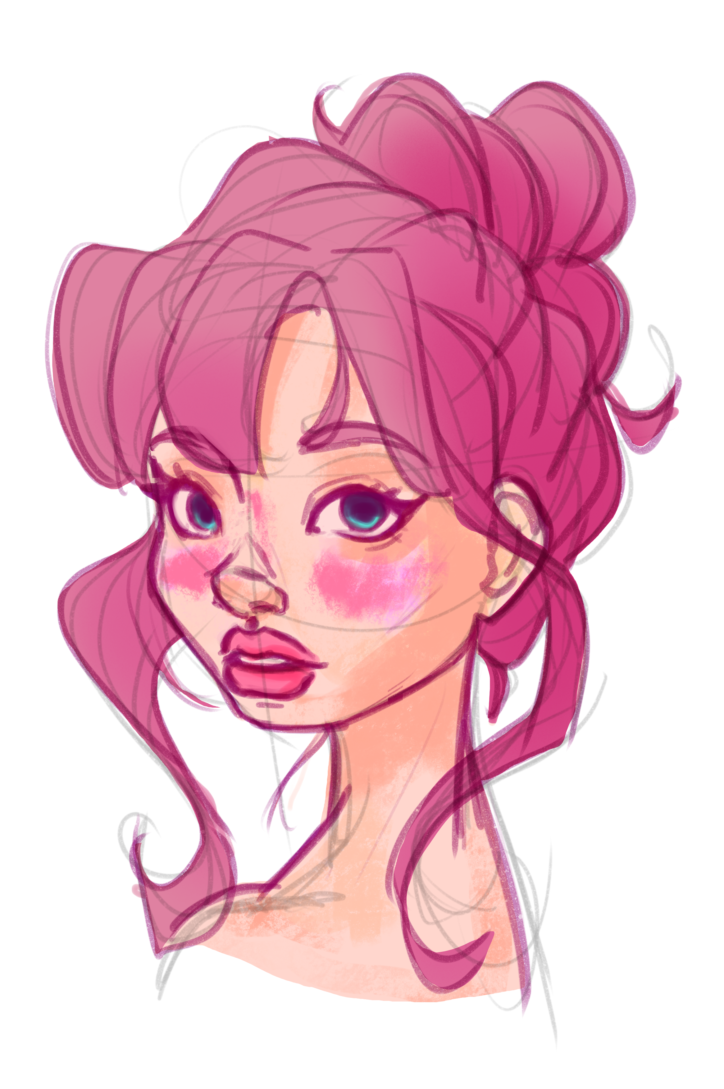 Sketch Pink Hair