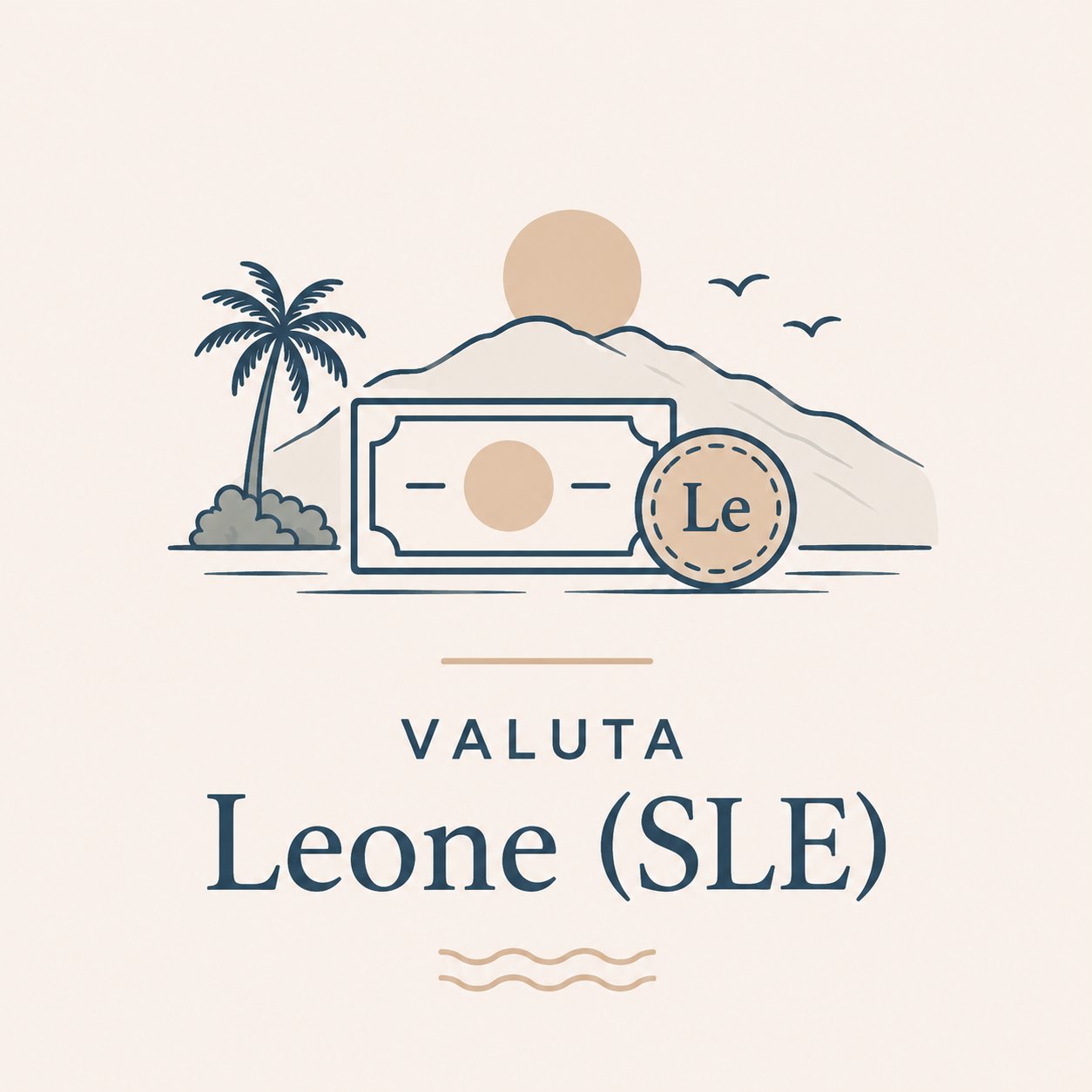 Grafik med fakta om Sierra Leones valuta, leone (SLE).