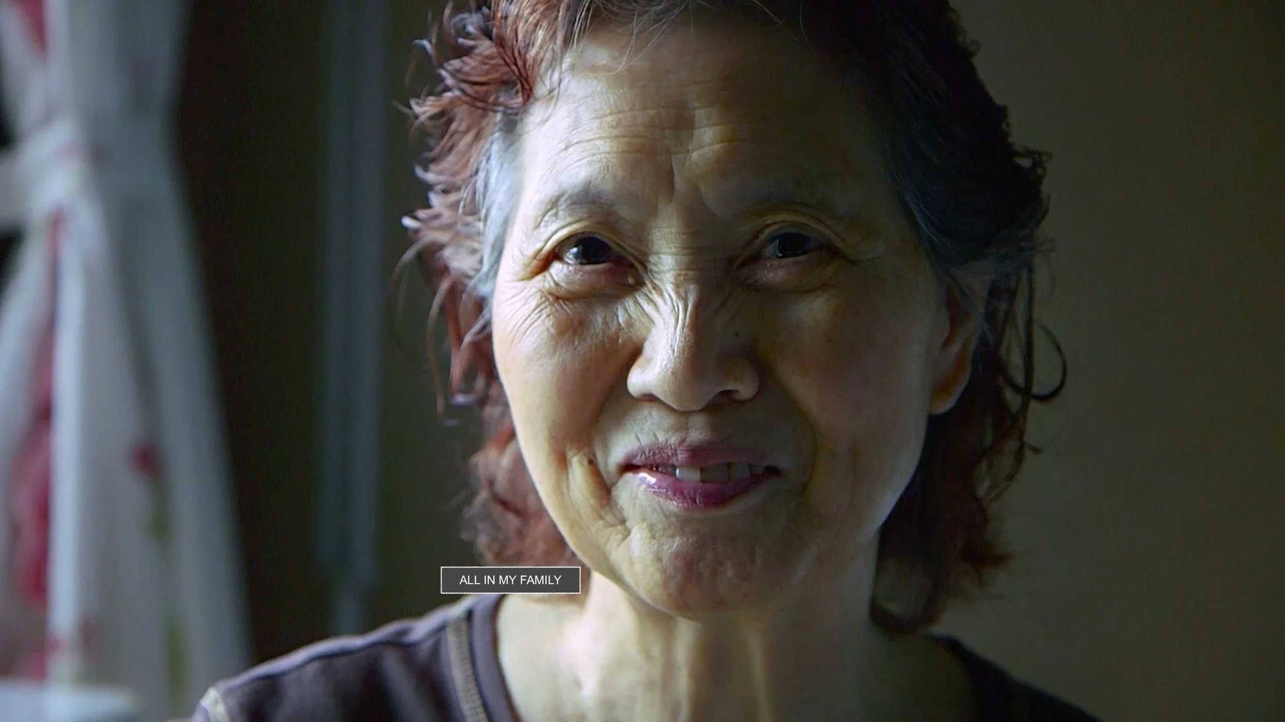 Hao’s mother sits for an interview. (All in My Family)