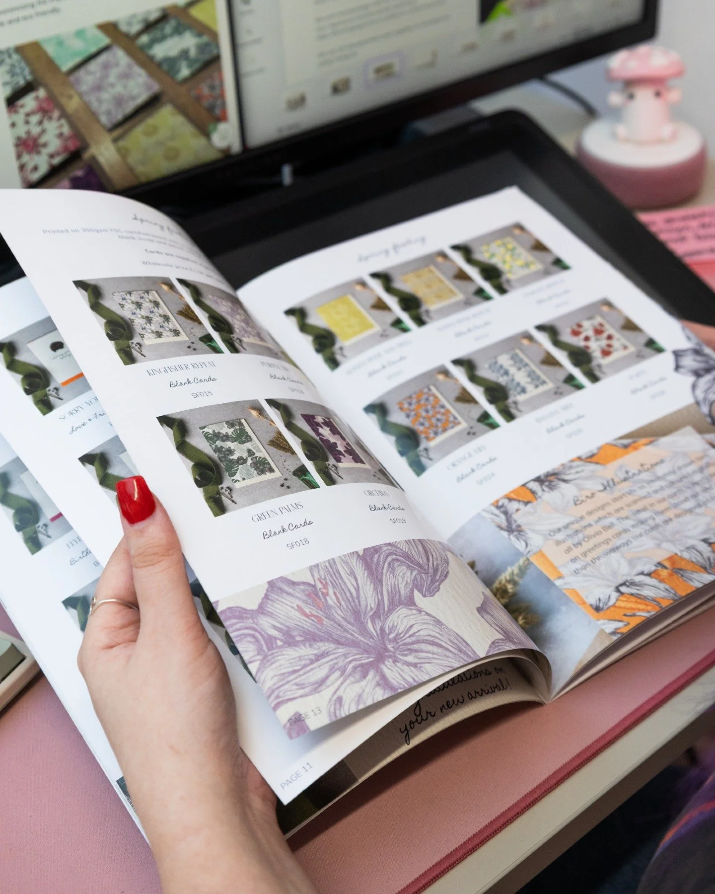 This was such a satisfying project. The original wholesale catalogue had three products per page, which meant it was running to around 61 pages, so after working on the website design, I redesigned the whole thing to fit six to nine products per page