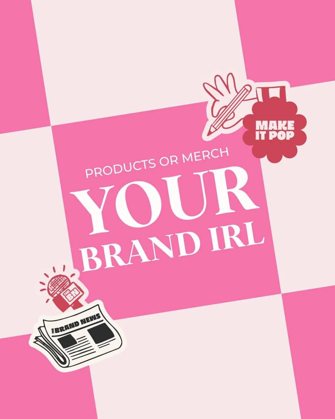 I love products and merch, so when a client comes to me for pins, T-shirts, prints, stickers, you name it, I am absolutely all in!

There is so much fun to be had with a brand in the print space, and having created products for my art business since 