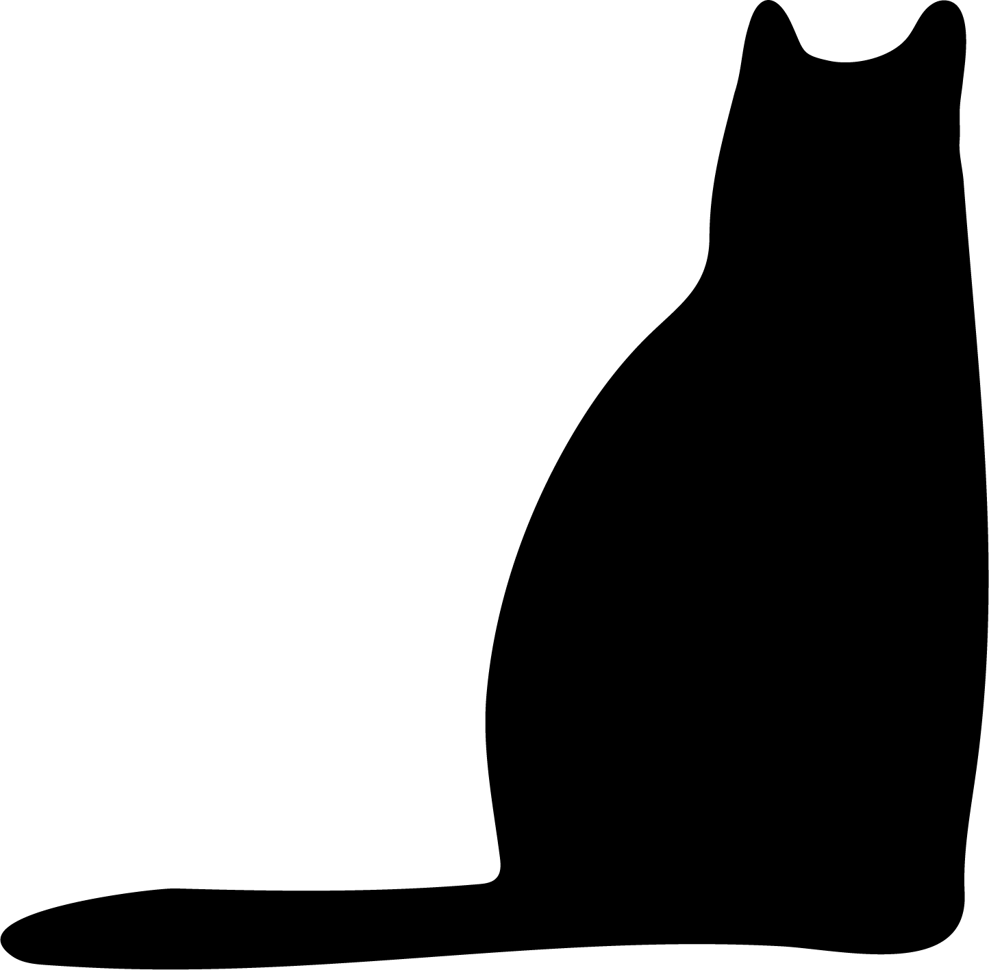 A shape of a cat illustration