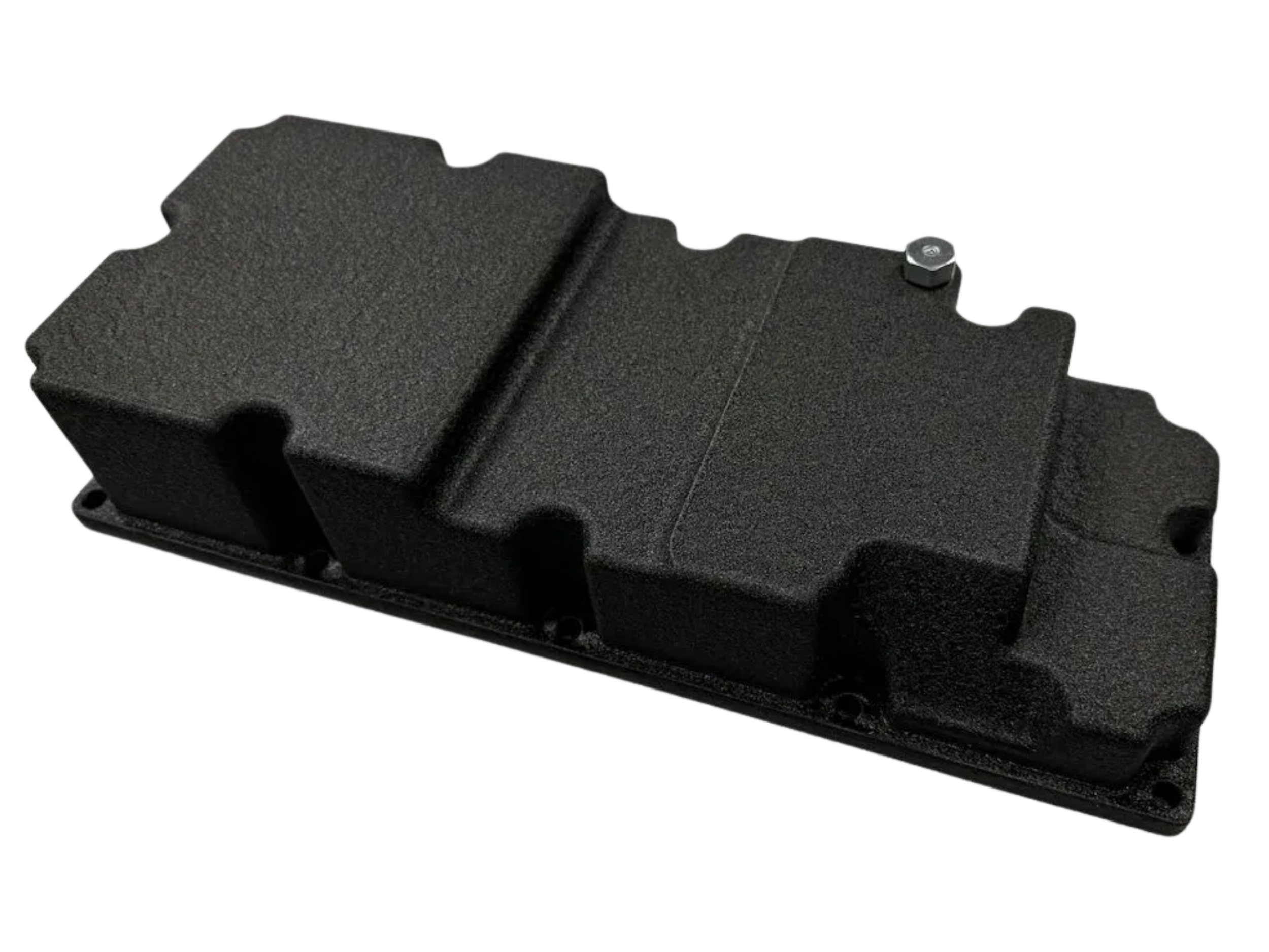 Twin Cam FXR oil pan, in black wrinkle finish powder coat
