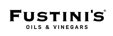 Wordmark: Fustini's Oils & Vinegars. Black Text White Background