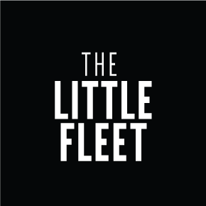 Wordmark: The Little Fleet, White Text, Black Background