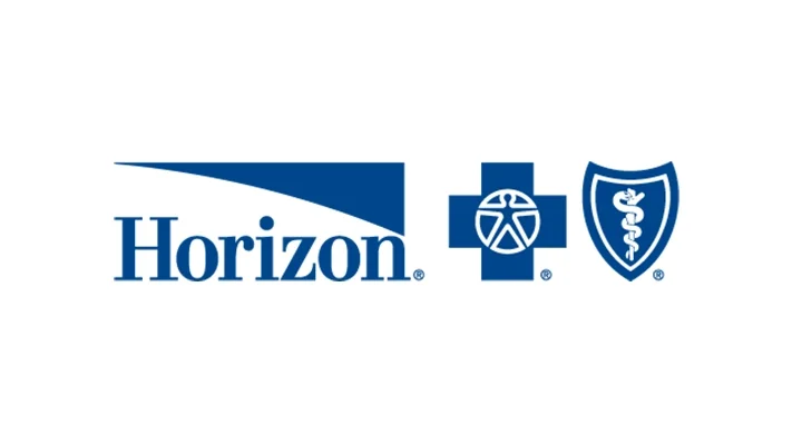 Horizon Blue Cross Blue Shield logo with logos of other health insurance organizations.
