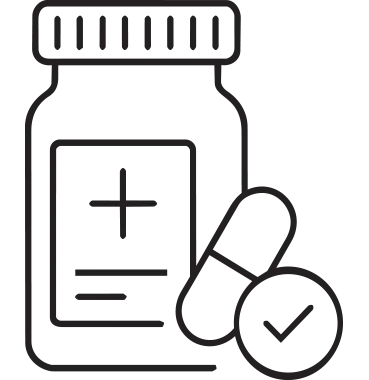 A digital calculator display with an addition symbol and two pills or tablets beside it.