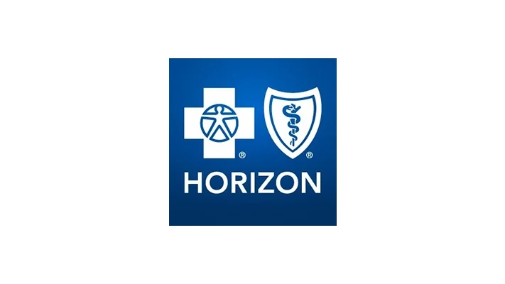 Horizon Blue Cross Blue Shield insurance logo featuring a white cross, a star emblem, and a shield, with the word 'HORIZON' underneath.